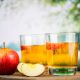 Glasses of Apple cider vinegar